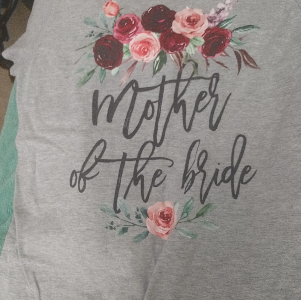Mother of the bride short sleeve t-shirt & face mask-no filters